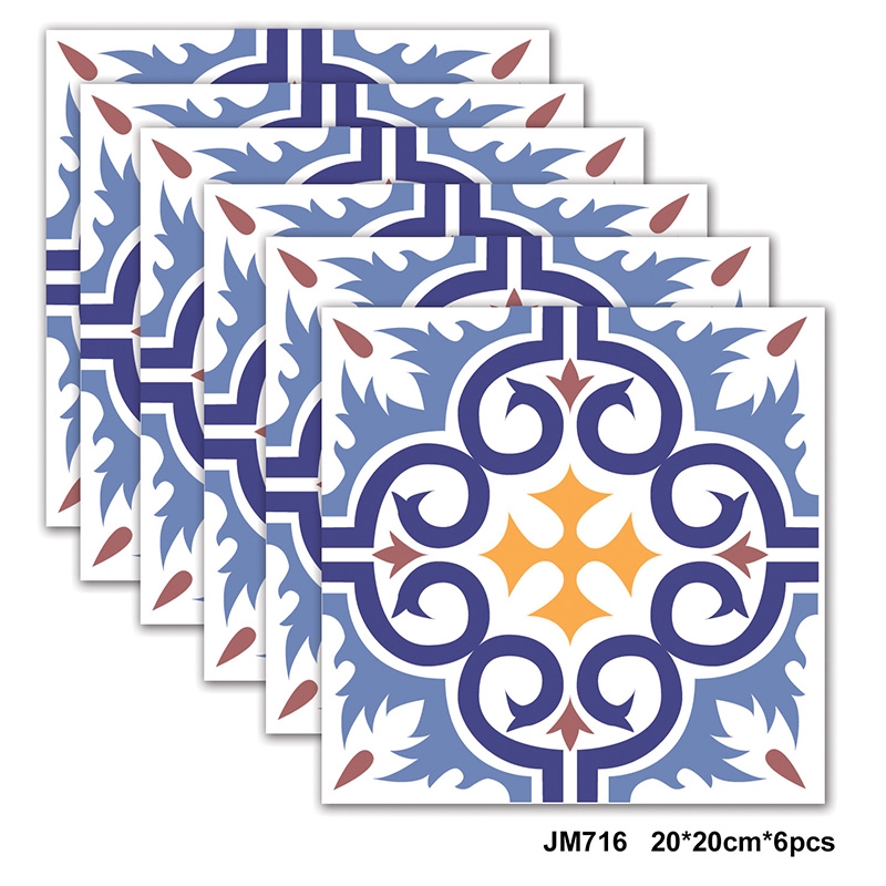 Set 6 miếng dán gạch OSSAYI 20X20Cm chống nước