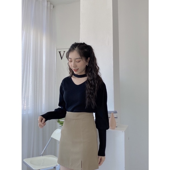 ÁO LEN TAY BỒNG DÂY CỔ CHỮ V | BigBuy360 - bigbuy360.vn