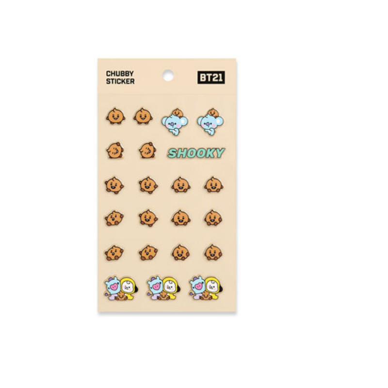 B153 MONOPOLY X BT21 BABY CHUBBY  STICKERS CUTE 100% official BT21 BTS original authentic