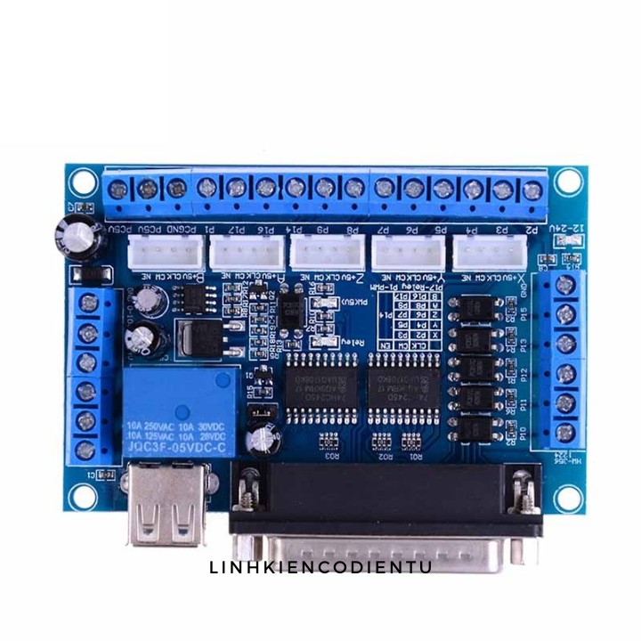 Mạch CNC BOB Mach3 LPT ( Mạch 5 Axis Breakout Board Mach3) Có Kèm Cáp USB