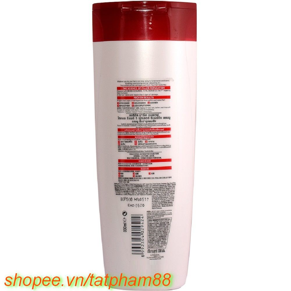 Dầu Gội 330ml Phục Hồi Tóc L'oreal Elseve Total Repair 5 Conditioner, Chính Hãng.