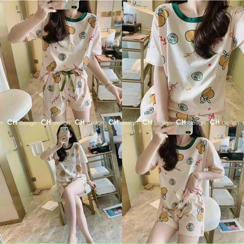 BỘ THUN COTTON CỘC ĐÙI HOẠT HÌNH SIÊU DỄ THƯƠNG MỀM MỊN THOÁNG MÁT