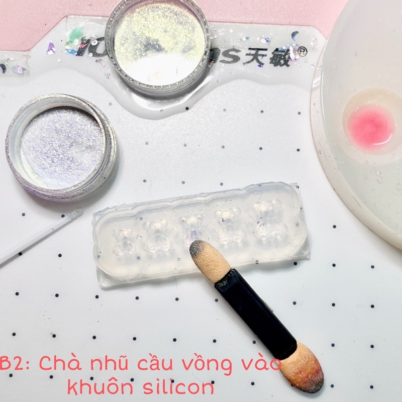 Resin UV 100g làm charm nail siêu trong, nhanh khô, bề mặt tốt