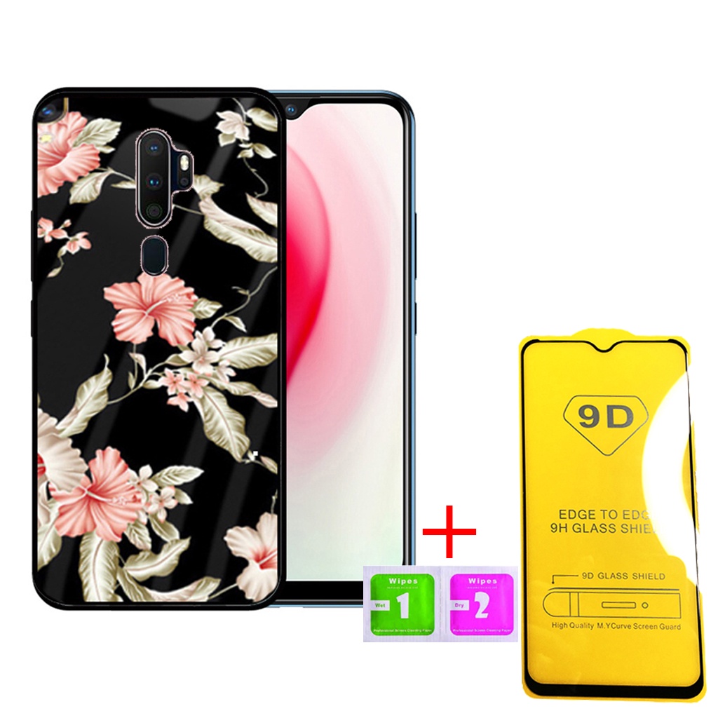 &quot;Combo 1 ốp lưng Oppo A5 2020  + 1 Cường Lực&quot; Mặt kính 3D sang trọng_Không Nhòe, Không Phai Hình ( Tim shop )