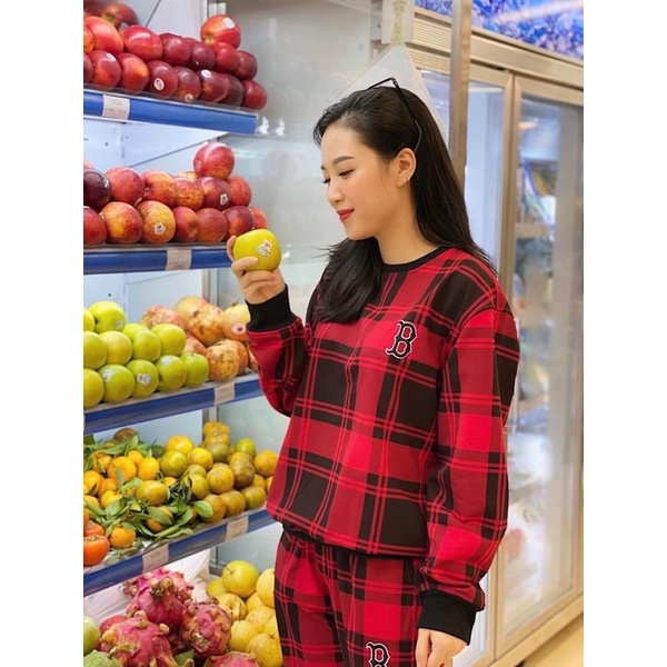 (ảnh thật) Set bộ M. LB phối đỏ hàng chuẩn 1:1 đẹp