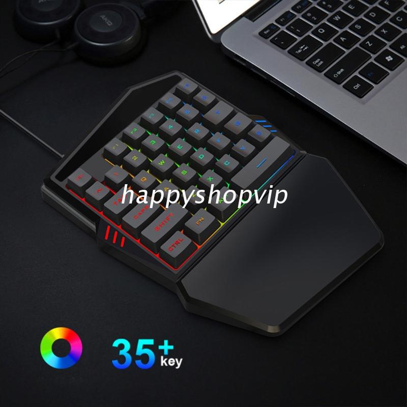 Bàn Phím Hsv Mini Có Dây 35 Phím Bấm Màu Cầu Vồng Cho Pc / Windows