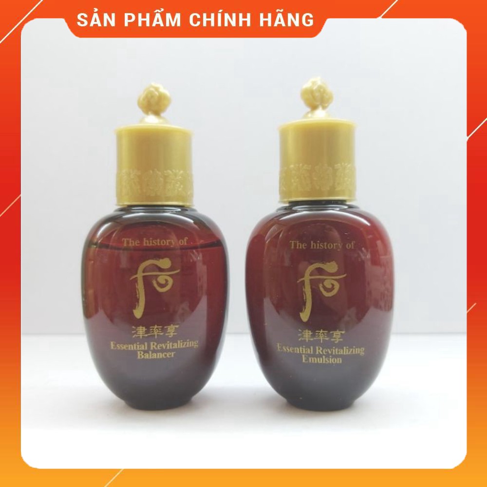 [20ml + 20ml] Cặp nước hoa hồng và sữa dưỡng Whoo đỏ bổ sung tân dịch trẻ hóa toàn diện da Whoo Jinyulhyang Essential