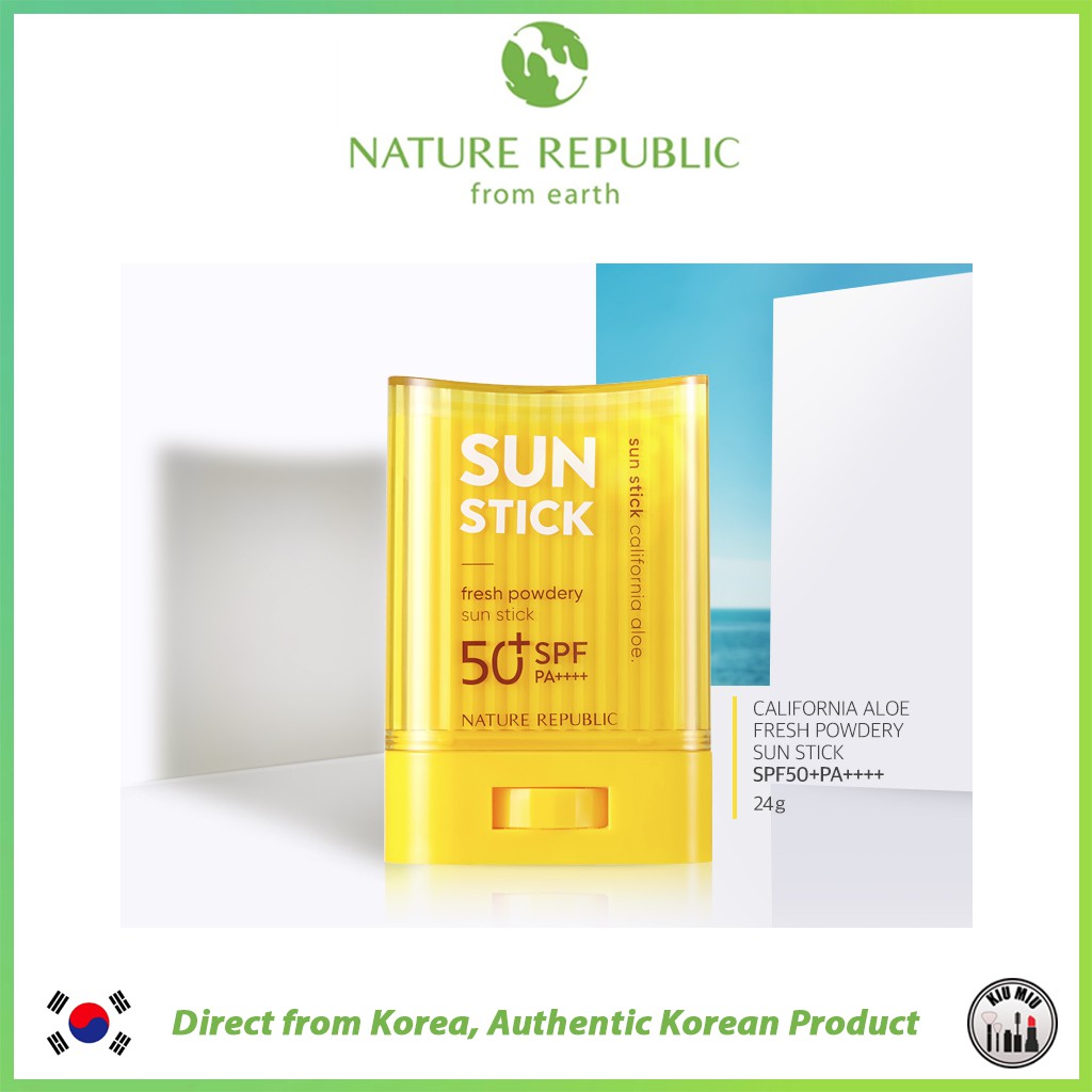 NATURE REPUBLIC CALIFORNIA ALOE FRESH POWDERY SUN STICK SPF50+ PA++++ *ORIGINAL KOREA*
