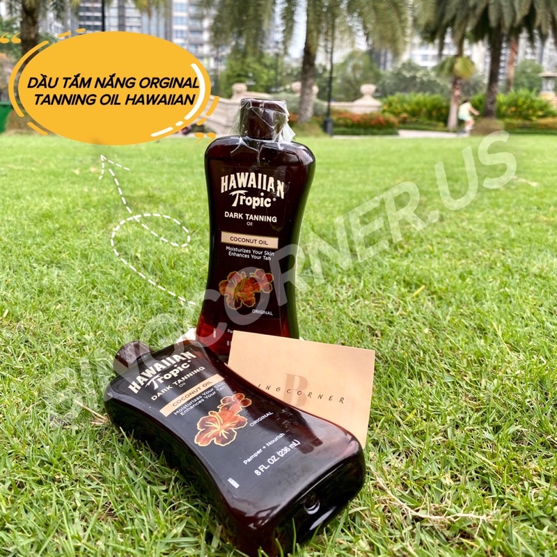 (bill mỹ)Dầu tắm nắng dưỡng ẩm Hawaiian Tropic Original Tanning Oil