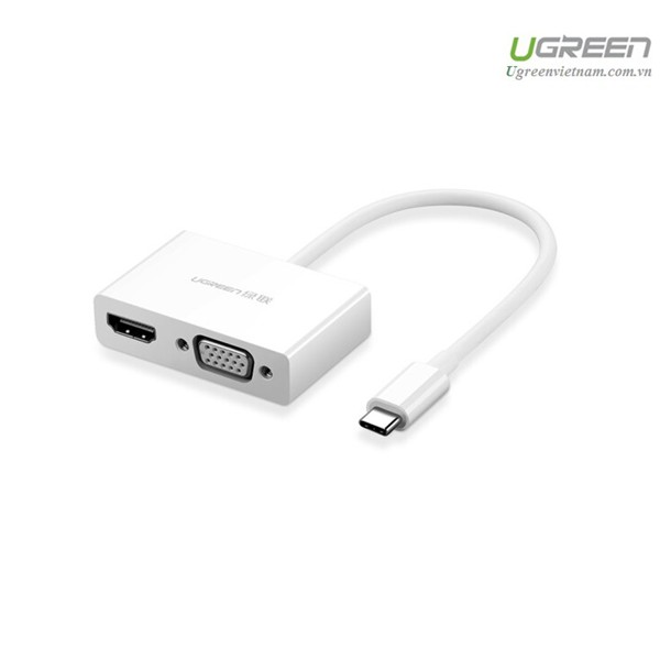 Cáp Chuyển Đổi USB type C Sang HDMI/VGA chính hãng Ugreen 30843