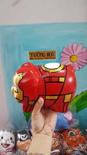 Heo đất handmade - iron man