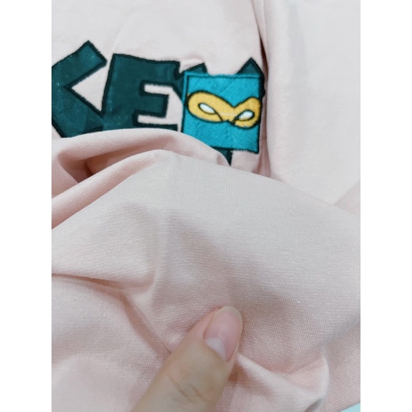 Áo thun form rộng thêu Mickey