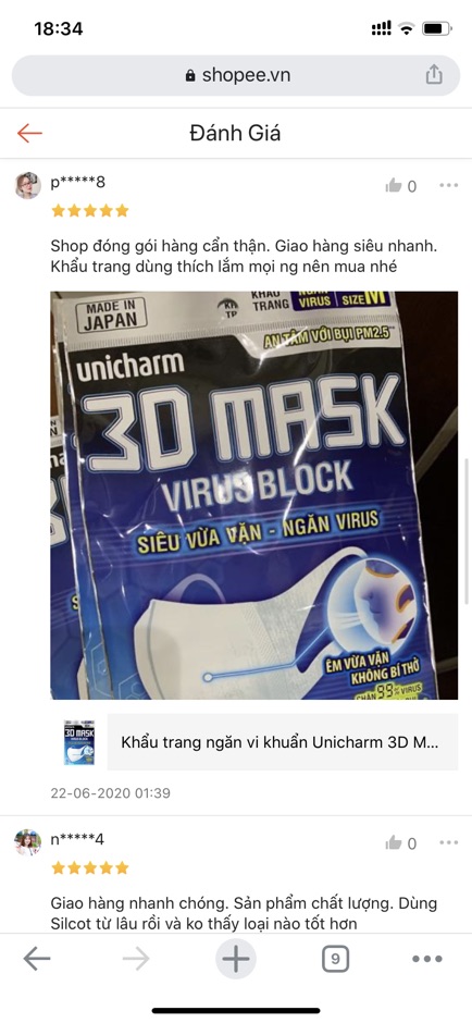 Khẩu Trang 3D Mask Virus Block [NGĂN VIRUT] Unicharm. Gói 5 miếng