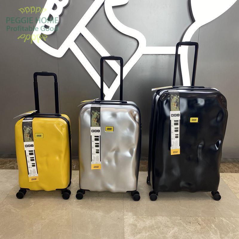 PEGGIEHOMEVỏ xe đẩy bị hư hỏng của Ý, vali lồi lõm retro xu hướng bánh phổ thông, siêu nhẹ xuất ngoại thương