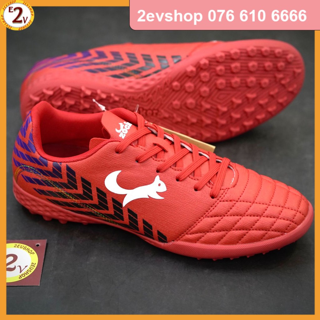 Giày đá bóng thể thao nam Zocker Space Đỏ, giày đá banh cỏ nhân tạo chất lượng - 2EVSHOP