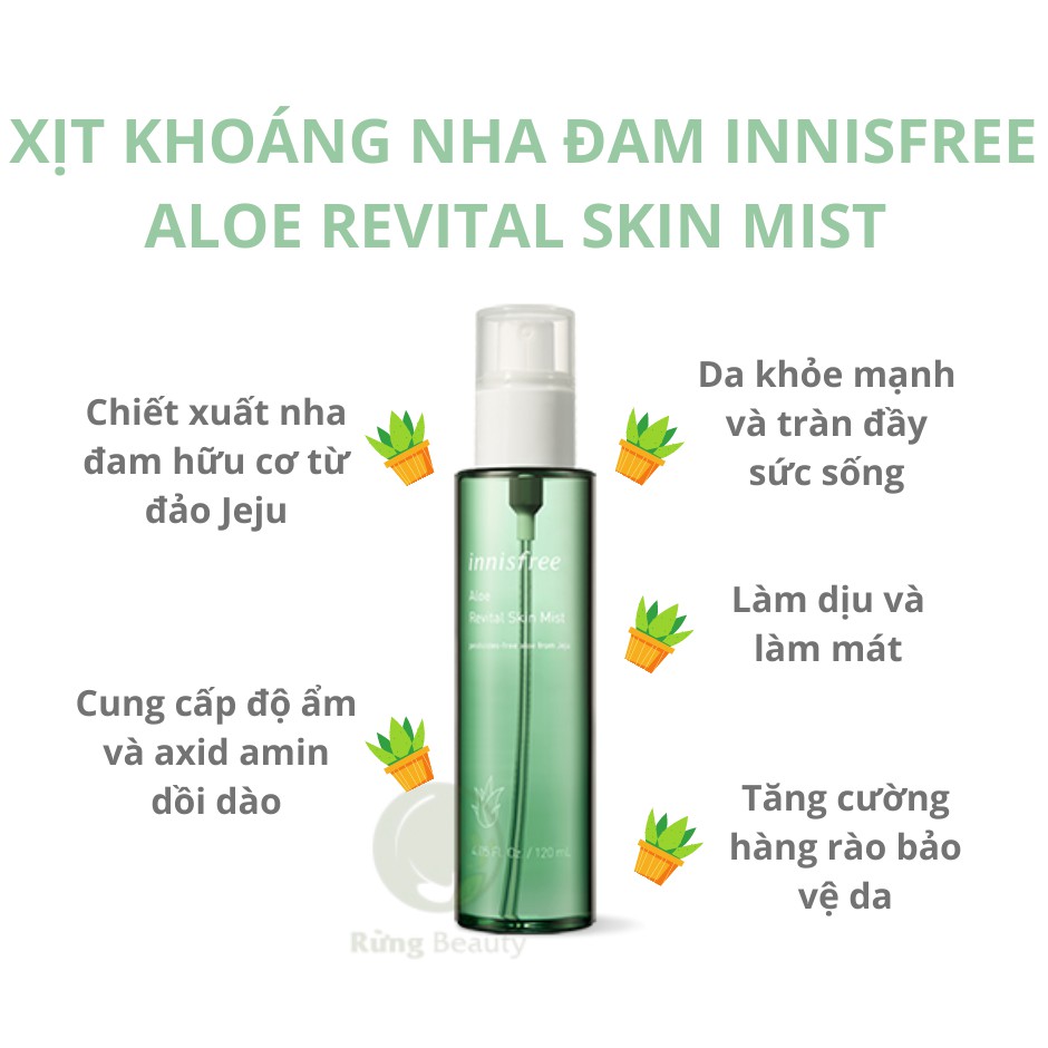 XỊT KHOÁNG NHA ĐAM INNISFREE ALOE REVITAL SKIN MIST