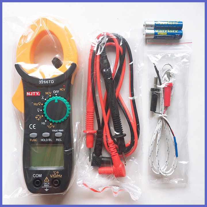 Ampe Kìm Đồng Hồ Vạn Năng NJTY 3266TD Đo Tụ,Tần Số, Nhiệt Độ