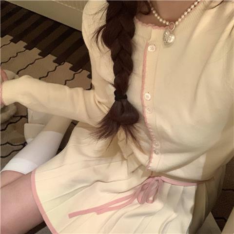 Sớm Mùa Thu Mới Set Áo Dệt Kim Phong Cách Phương Tây Kèm Chân Váy Sáp Mềm Mại Hợp Thời Trang Cho Phụ Nữ Tuổi Trung Niên