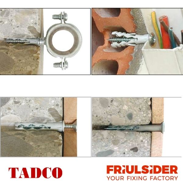 Tắc kê nở nhựa Ý Cao cấp TU-Friulsider, tắc kê thông minh, chịu tải cao, nhập khẩu chính hãng
