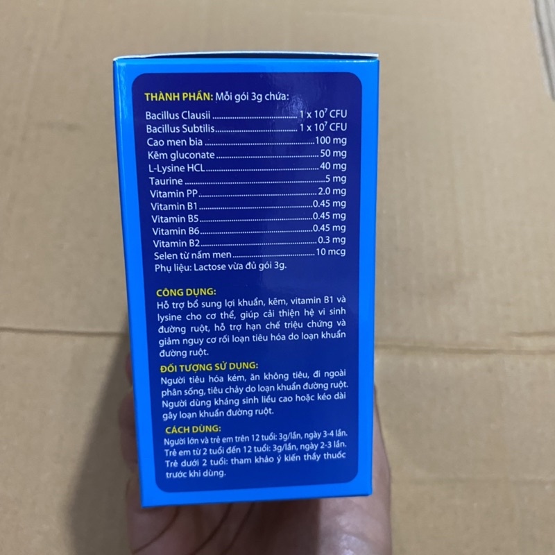 Men tiêu hóa BioZinC New - Hộp 30 gói men + kẽm giúp tăng cường tiêu hóa cho bé