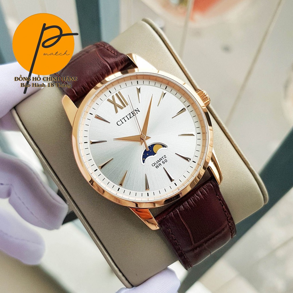 Đồng Hồ NAm Ci.tizen Quart Dây Da Pwatch AK5003-05A Chính Hãng