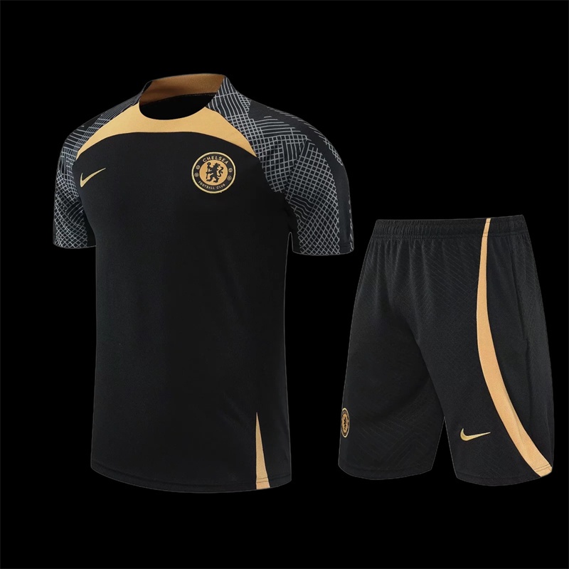Bộ Quần Áo Bóng Đá Ngắn Tay Màu Đen Đội Tuyển Chelsea Mùa Giải 2022 / 2023 Size S-XXL