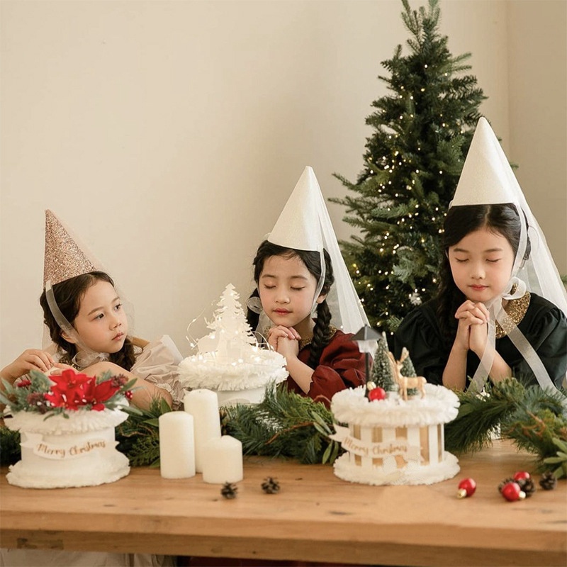 Nón Sinh Nhật Phối Lưới Xinh Xắn Cho Bé Gái