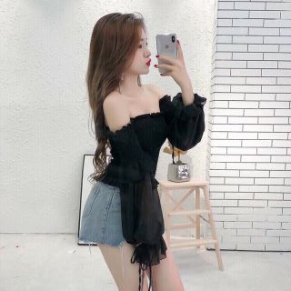Áo nhún cột nơ