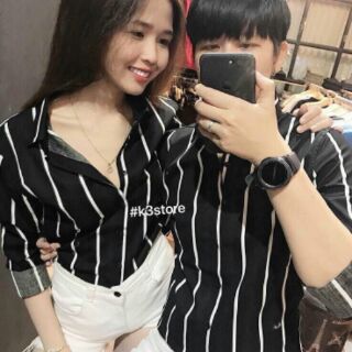 Sơ mi cặp sọc hàng lại về