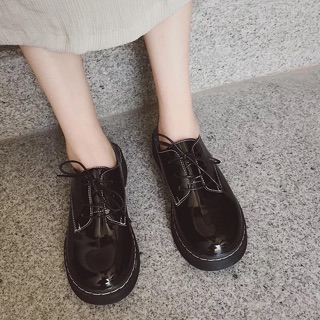 [ HÀNG ORDER - CÓ ẢNH THẬT ] Giày ulzzang da bóng