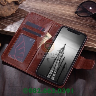 Bao da/ốp lưng nắp gập Sharp Aquos S3 cao cấp, có chống xem phim