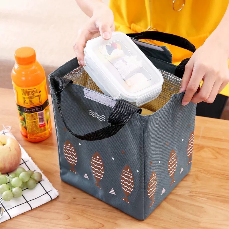 Túi đựng hộp cơm giữ nhiệt cao cấp hình cá dễ thương nhiều màu shopsara