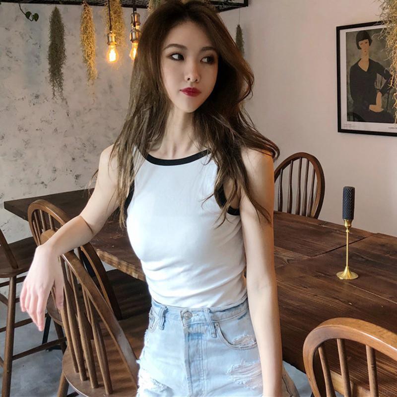 Áo thun không tay thiết kế hở lưng cá tính cho nữ