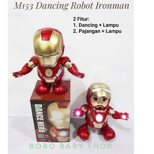 Mô Hình Đồ Chơi Robot Nhảy Múa Ld-500A Iron Man / Led / Dance Hero - M135- Black Đen