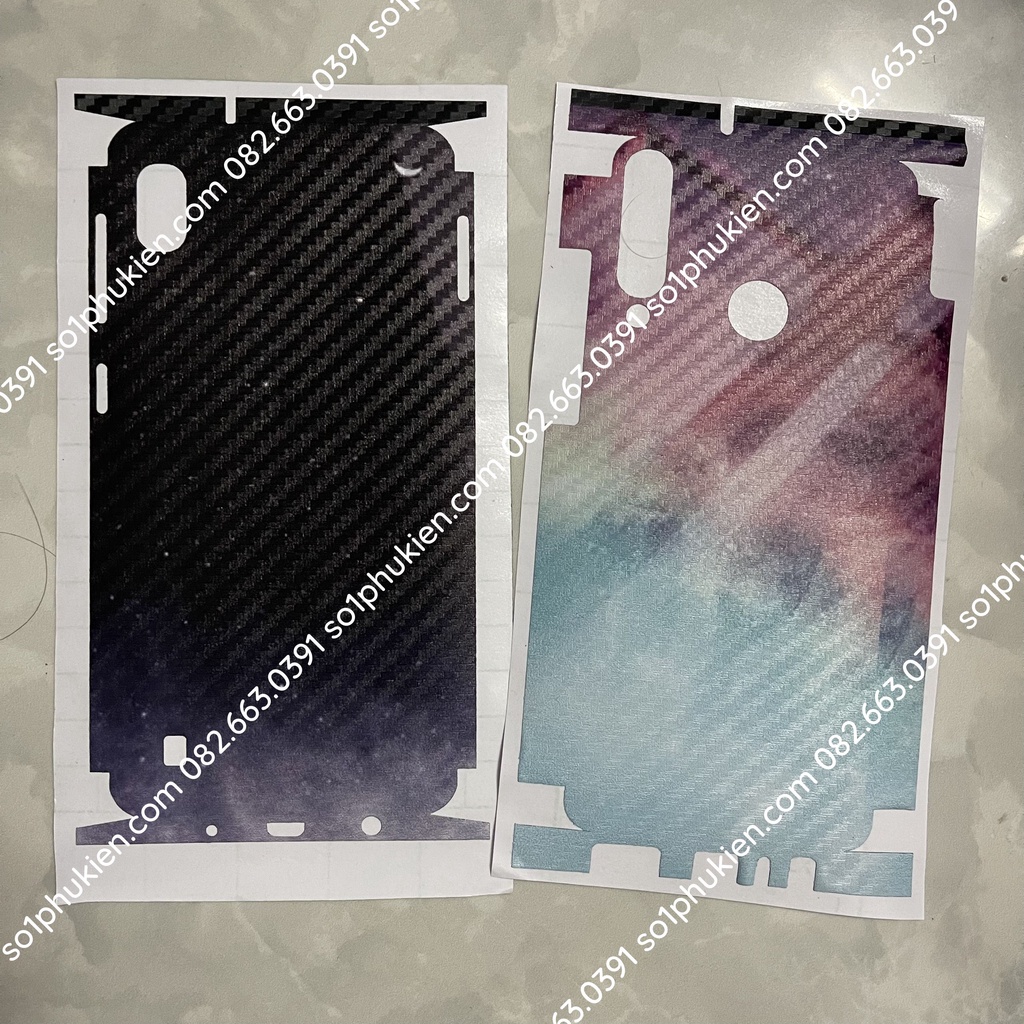 Miếng dán mặt lưng skin carbon in hình theo yêu cầu