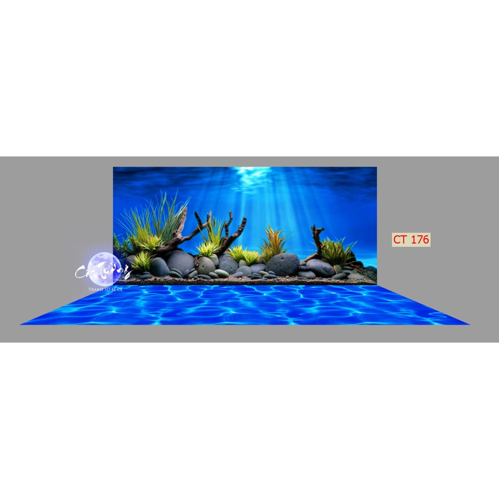 tranh 3d dán bể cá thủy sinh,in file gốc ra rất đẹp và sắc nét