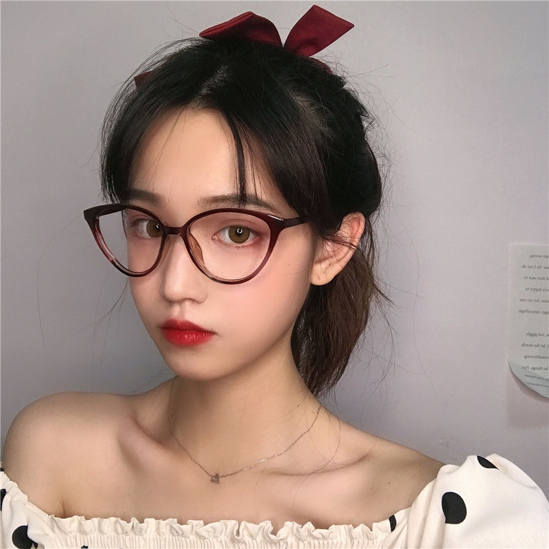 ✨✨Kính mắt mèo nữ LILYEYEWEAR nhựa dẻo giả cận dễ đeo màu sắc thời trang