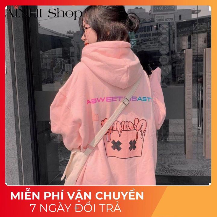 Áo Hoodie Nỉ ❤️FREESHIP❤️ Cho nam Cho nữ và Cặp Đôi Có 4 Màu, Form rộng Unisex BANAWA có dây kéo Ulzzang