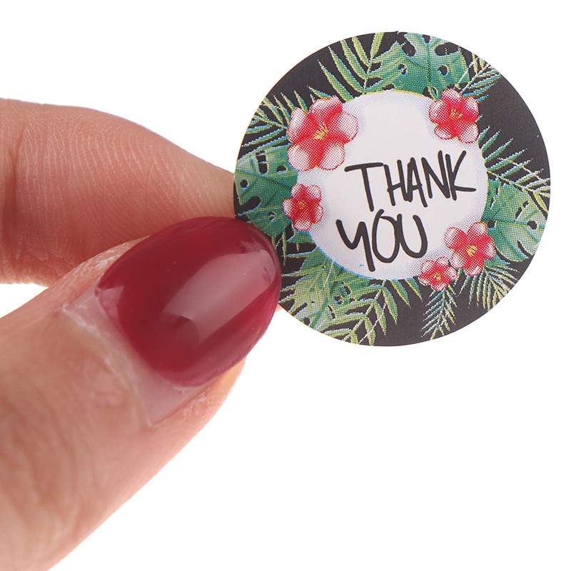 Cuộn 500 sticker chữ Thank You thiết kế đẹp, có nhiều mẫu