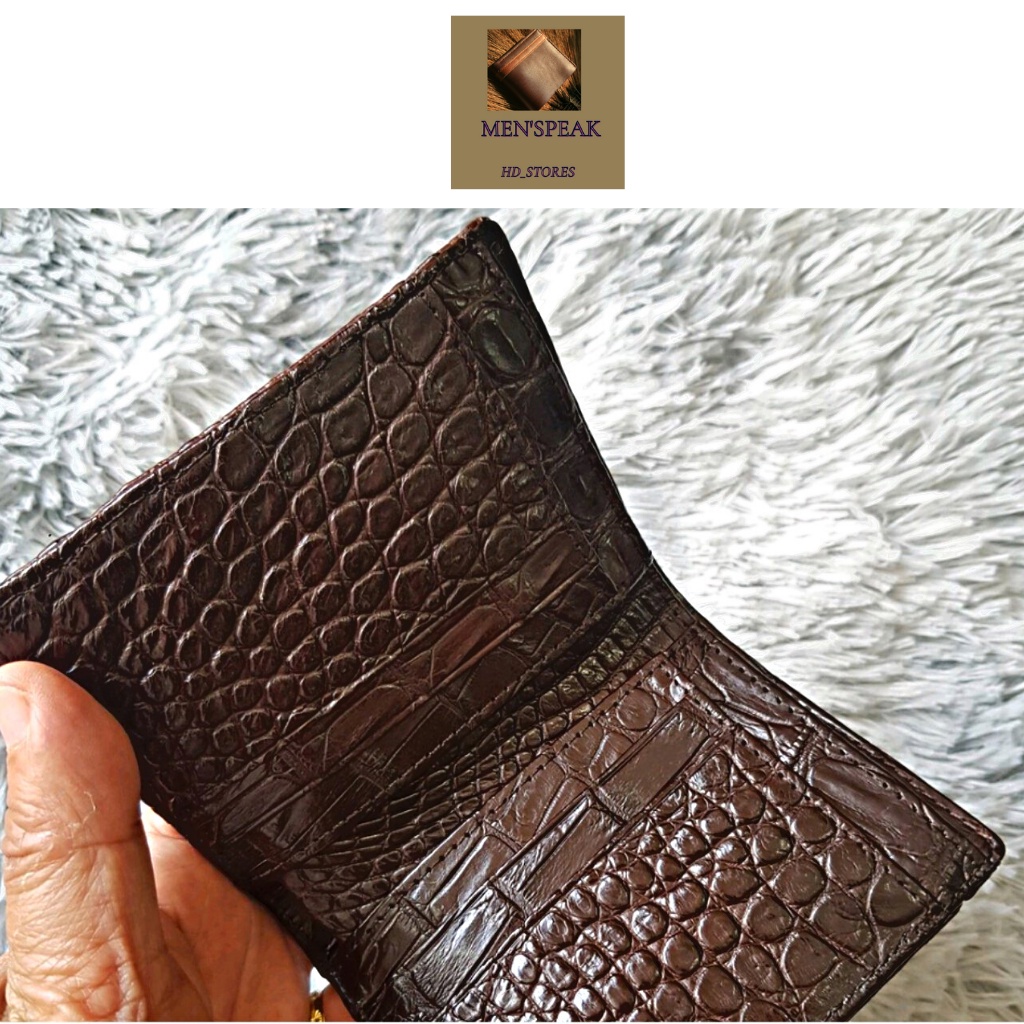 Ví da nam cao cấp, bóp da nam , ví da cá sấu nam 2 mặt da bụng.