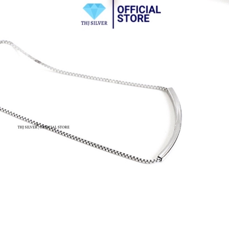 Dây chuyền nữ bạc ta THJ - Dạng thanh bạc trơn bóng đẹp , nhẹ nhàng