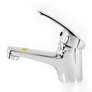 Vòi chậu rửa mặt lavabo crom nóng lạnh thân lùn - tặng kèm bộ dây cấp nước nóng lạnh, 2025