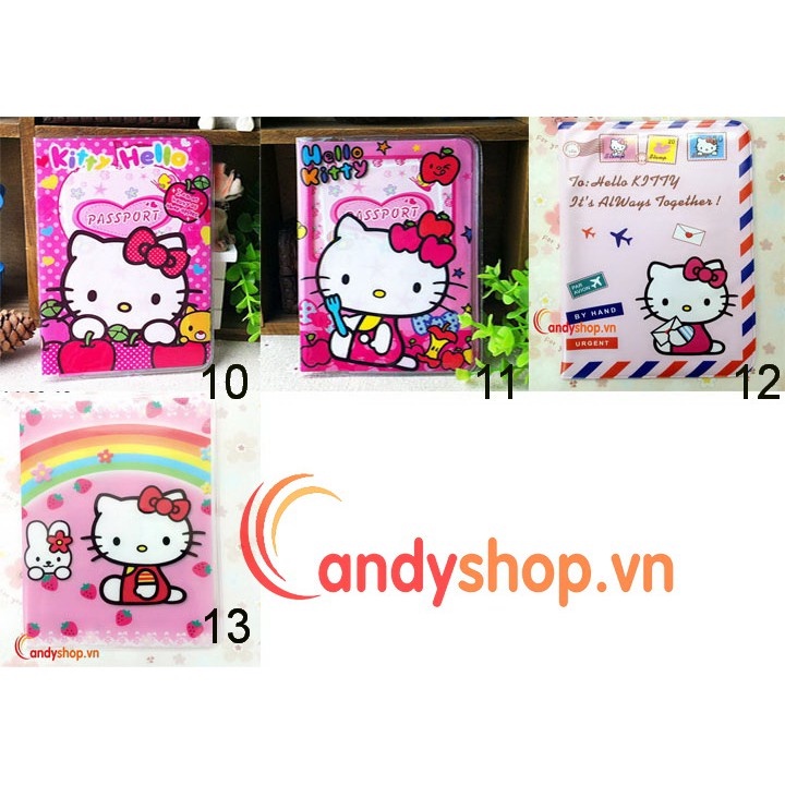 Vỏ bọc hộ chiếu - passport Plastis dẻo Hello Kitty