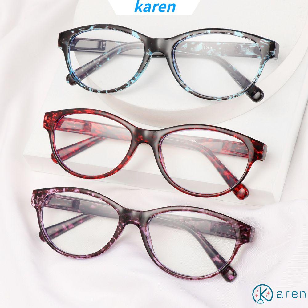 Mắt Kính Đọc Sách Gọng Nhựa Resin Trong Suốt Chống Mệt Mỏi Thời Trang Cho Nữ + 1.0 + 4.0