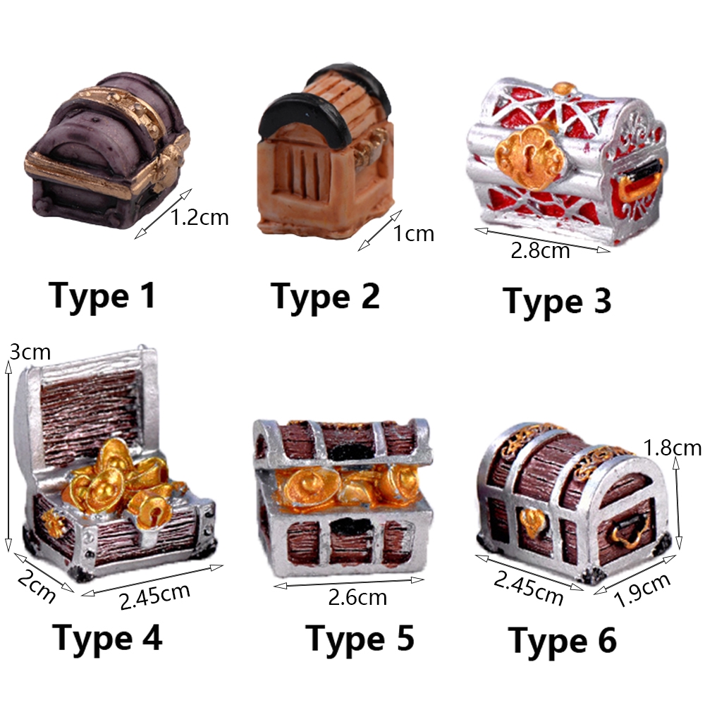 CONOPERY Mô hình rương kho báu mini trang trí tiểu cảnh