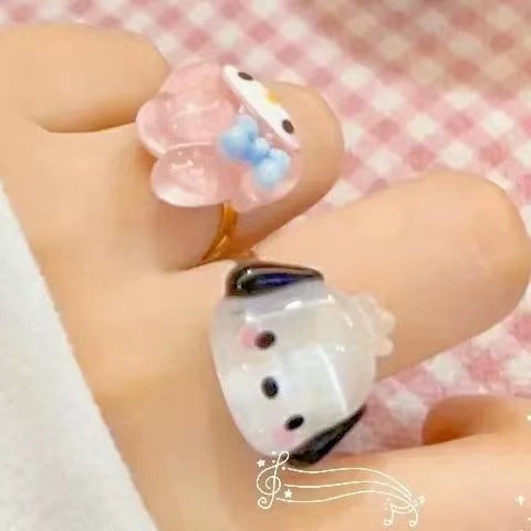 Nhẫn Đôi Hình Mèo Kuromi Melody Nhật Bản Dễ Thương