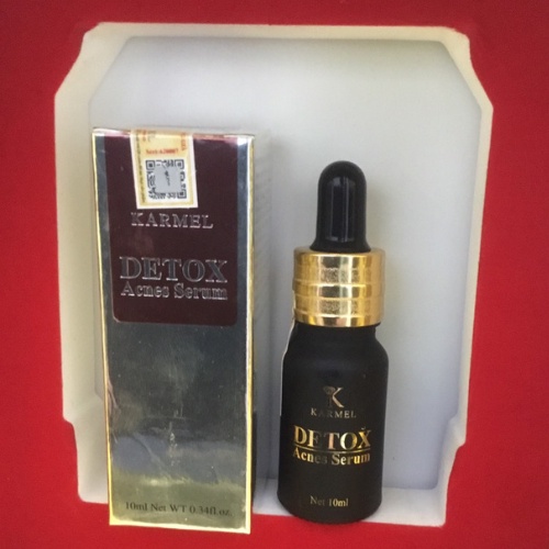 Serum karmel sạch mụn đầu đen bã nhờ da sần vỏ cam, mờ vết thâm nám đồng đều mầu da