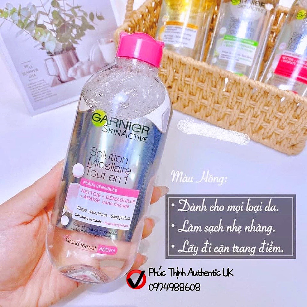 Nước Tẩy Trang Garnier Làm Sạch Sâu Lớp Trang Điểm 400 ml