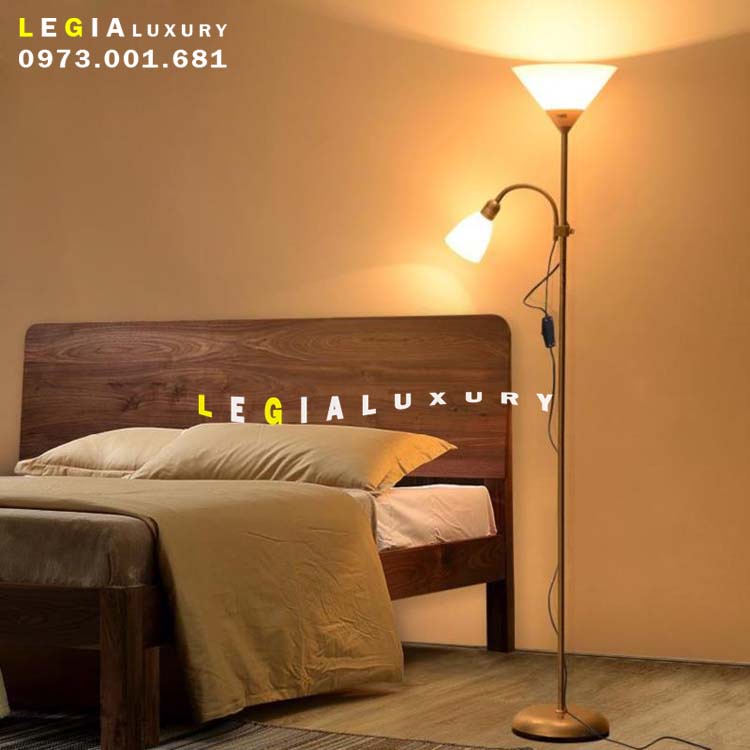 Đèn Cây Đứng IKEA Lê Gia DC940B - Bạc | Đèn Cây Cho Phòng Khách Và Phòng Ngủ