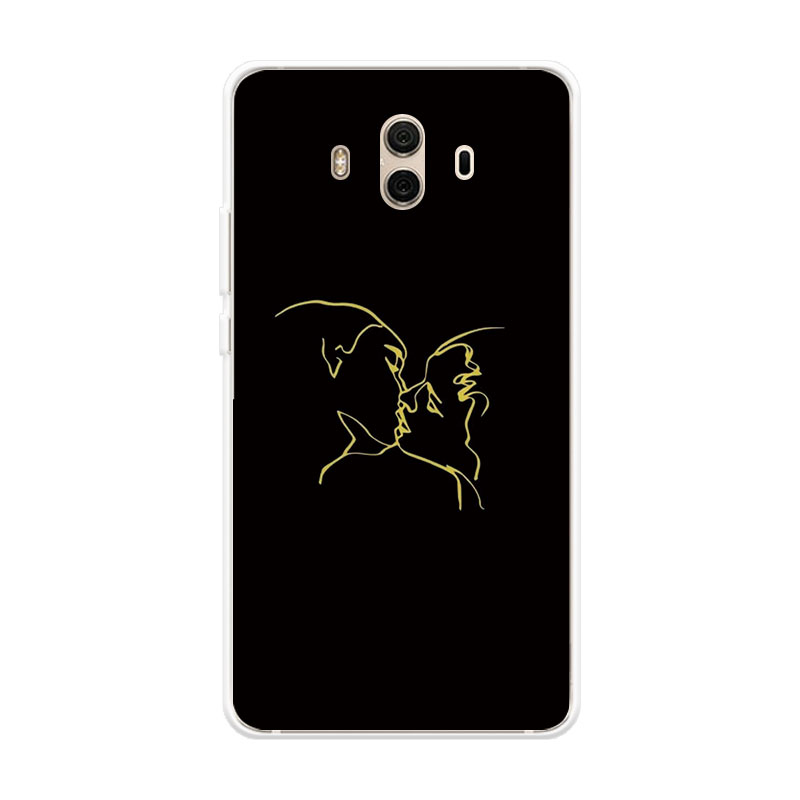 Ốp Lưng Huawei Mate 9 10 Mate9 Pro Mate10 Lite TPU mềm Case Cá tính đen tuyền